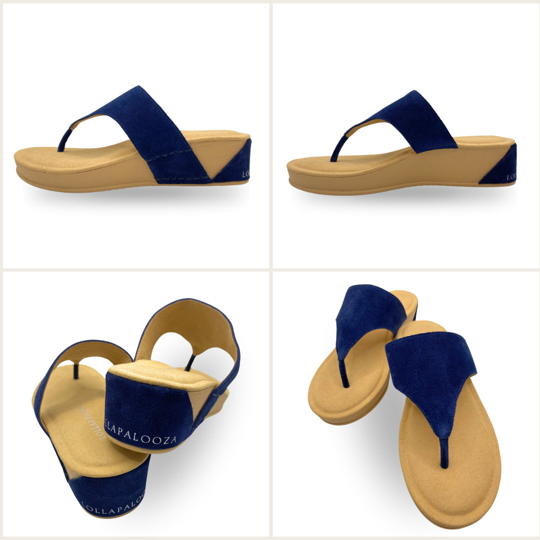 Navy Wedges Ladies Summer Shoes