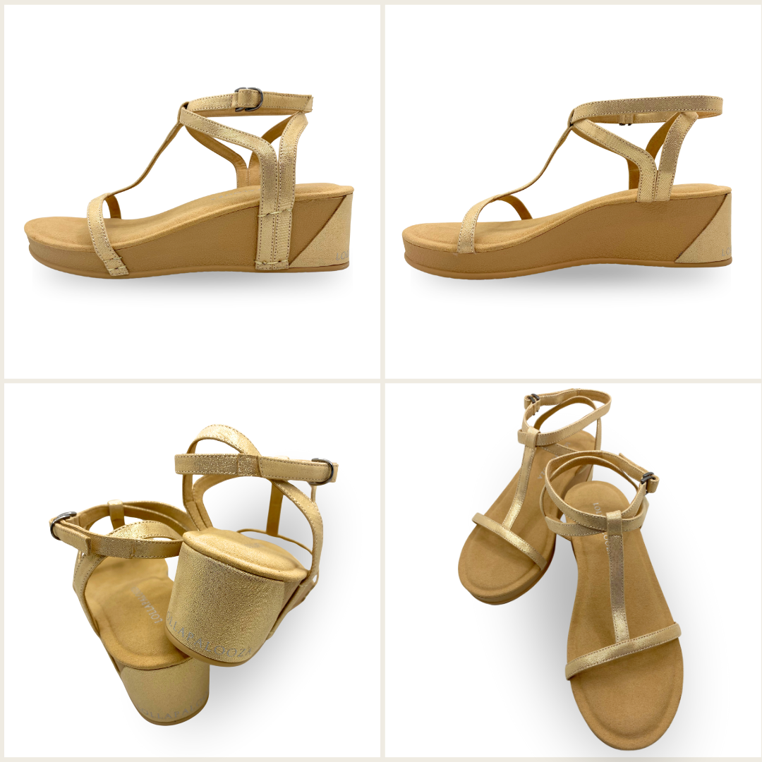 Soft Gold Ladies Wedges